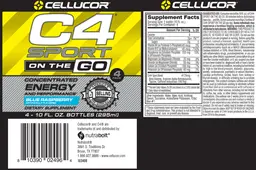 Label for C4 Sport On The Go Blue Raspberry