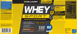 Label for Whey Sport Chocolate