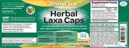 Label for Herbal Laxa Caps