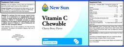 Label for Vitamin C Chewable Cherry-Berry Flavor