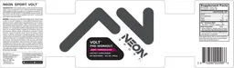 Label for Volt Pre-Workout Berry Pomegranate