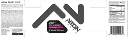 Label for Volt Pre-Workout Watermelon