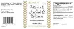Label for Vitamin C & Natural E Softcaps