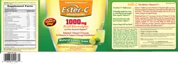 Label for Ester-C Effervescent 1000 mg Natural Lemon Lime