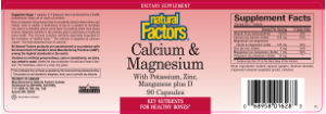 Calcium & Magnesium With Potassium, Zinc
