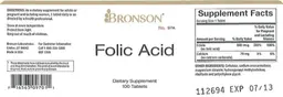 Label for Folic Acid
