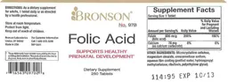 Label for Folic Acid