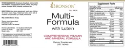 Label for Multi-Formula With Lutein