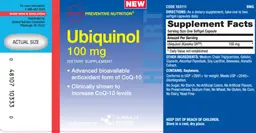 Label for Ubiquinol 100 mg