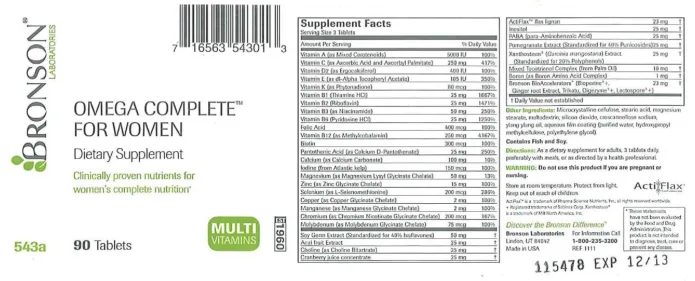 Label for Omega Complete For Women