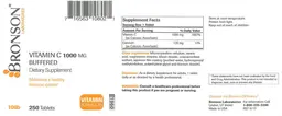 Label for Vitamin C 1000 mg Buffered