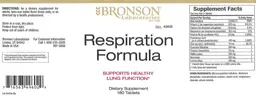 Label for Respiration Formula
