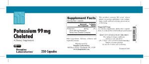 Potassium 99 mg Chelated