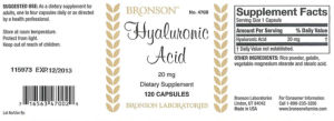 Hyaluronic Acid 20 mg