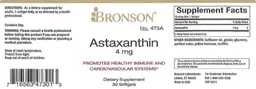 Label for Astaxanthin 4 mg