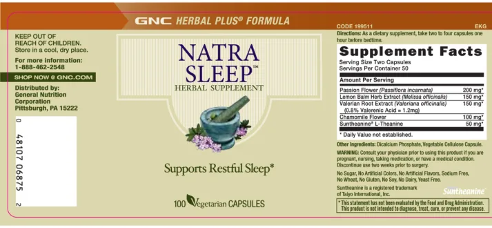 Label for Natra Sleep
