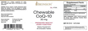Chewable CoQ-10 30 mg