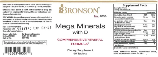 Label for Mega Minerals With D