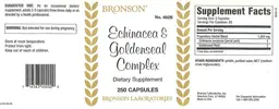 Label for Echinacea & Goldenseal Complex
