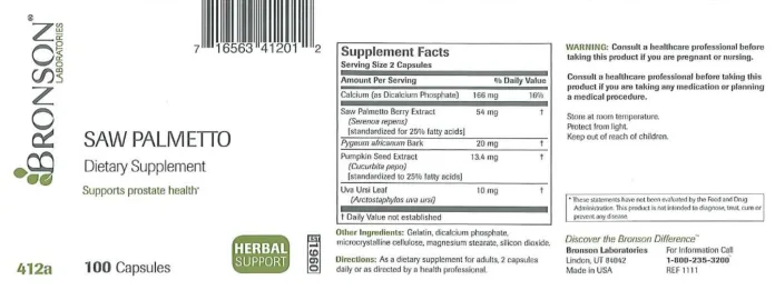 Label for Saw Palmetto