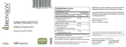 Label for Saw Palmetto