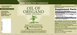 Label for Oil Of Oregano