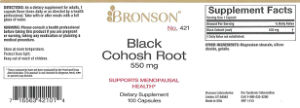 Black Cohosh Root 550 mg
