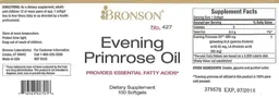 Label for Evening Primrose Oil