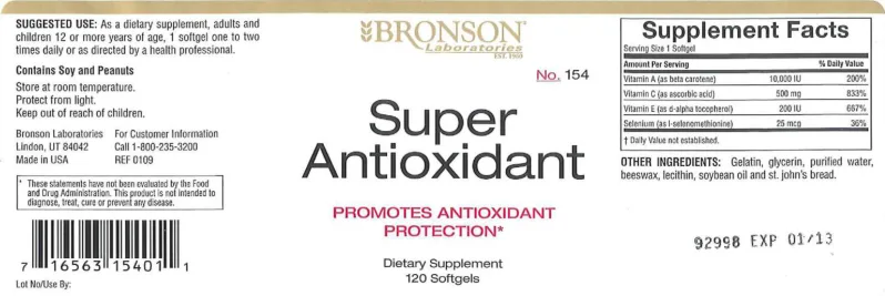 Label for Super Antioxidant