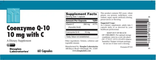 Label for Coenzyme Q-10 10 mg With C
