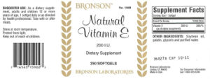 Natural Vitamin E 200 IU