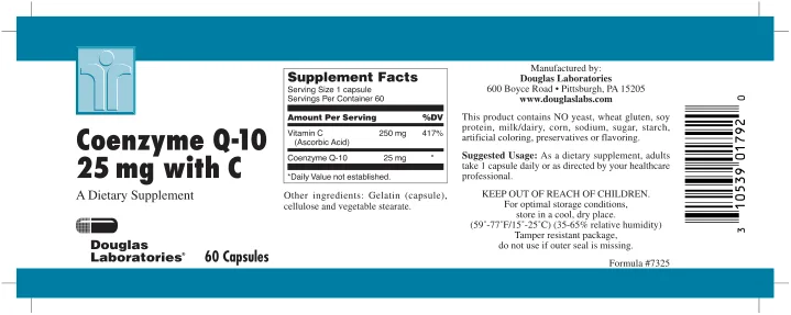 Label for Coenzyme Q-10 25 mg With C