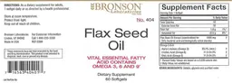 Label for Flax Seed Oil