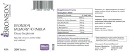 Label for Bronson Memory Formula
