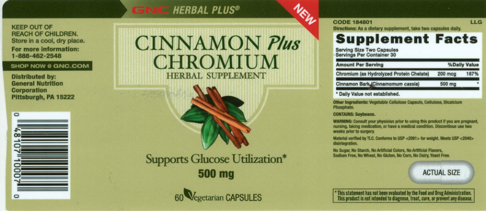 Label for Cinnamon Plus Chromium