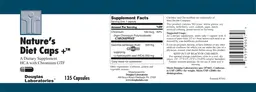 Label for Nature's Diet Caps +