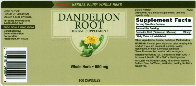Dandelion Root 550 mg