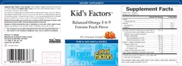 Label for Kid's Factors Extreme Peach Flavor