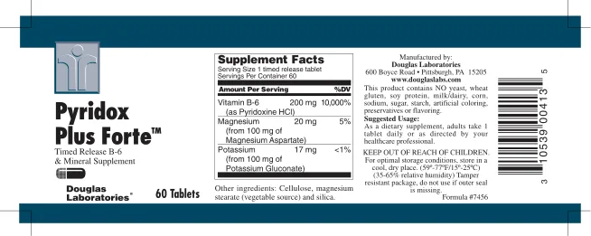Label for Pyridox Plus Forte