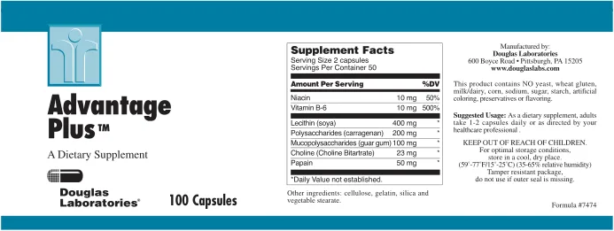Label for Advantage Plus