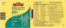 Label for Multi 50+ Bone & Heart Health