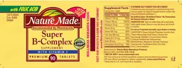 Label for Super B-Complex Supplement With Vitamin C