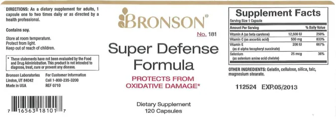 Label for Super Defense Formula