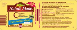 Label for Vitamin C 500 mg