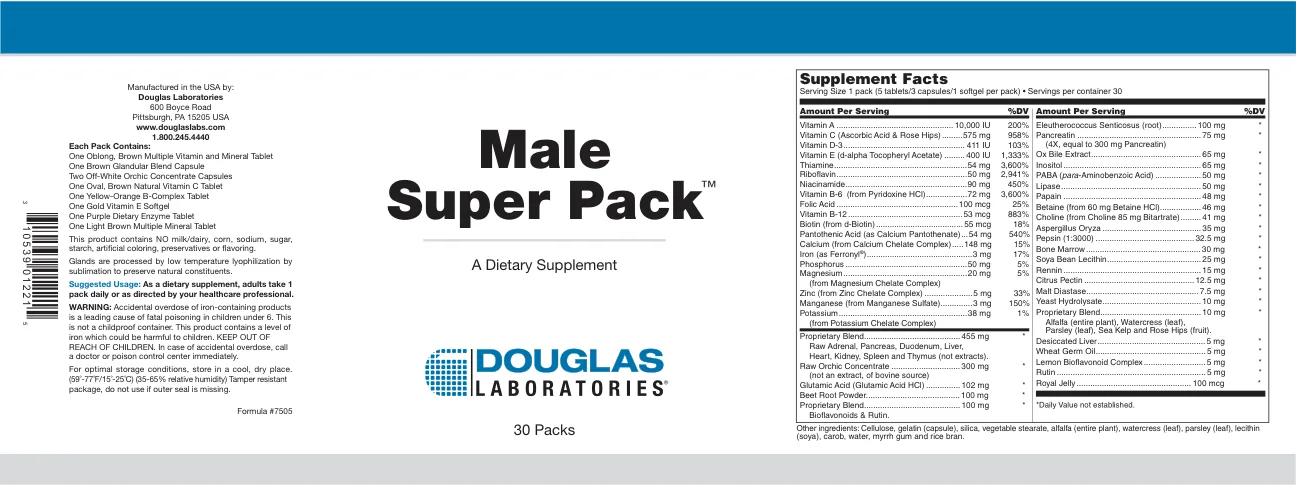 Label for Male Super Pack