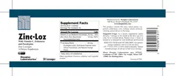 Label for Zinc-Loz With Vitamin C, Echinacea And Eucalyptus