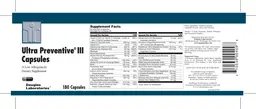 Label for Ultra Preventive III Capsules