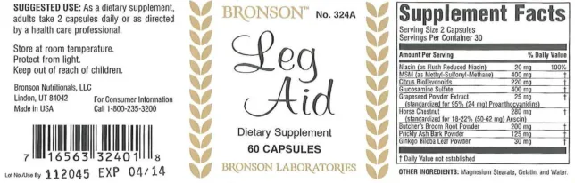 Label for Leg Aid