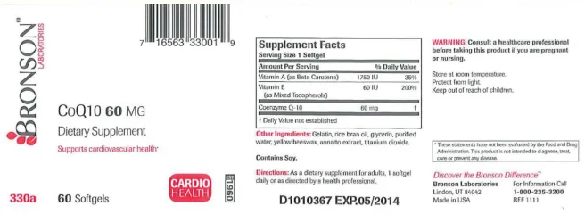 Label for CoQ10 60 mg