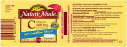 Label for Vitamin C 500 mg